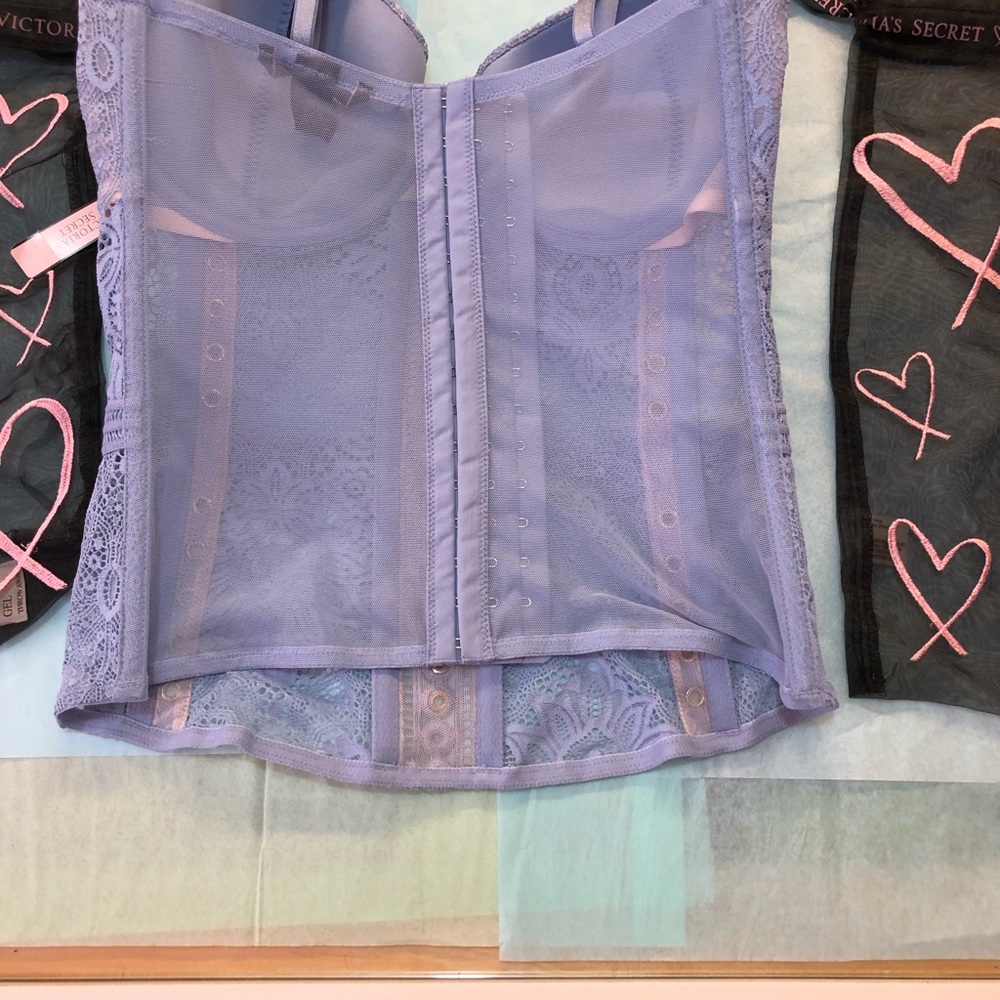 Victoria’s Secret Lace Forever Blue Corset ! NWT - Picture 6 of 8